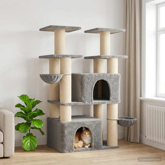 Kočičí Strom Se Škrabacími Sloupky Sisal 147 Cm