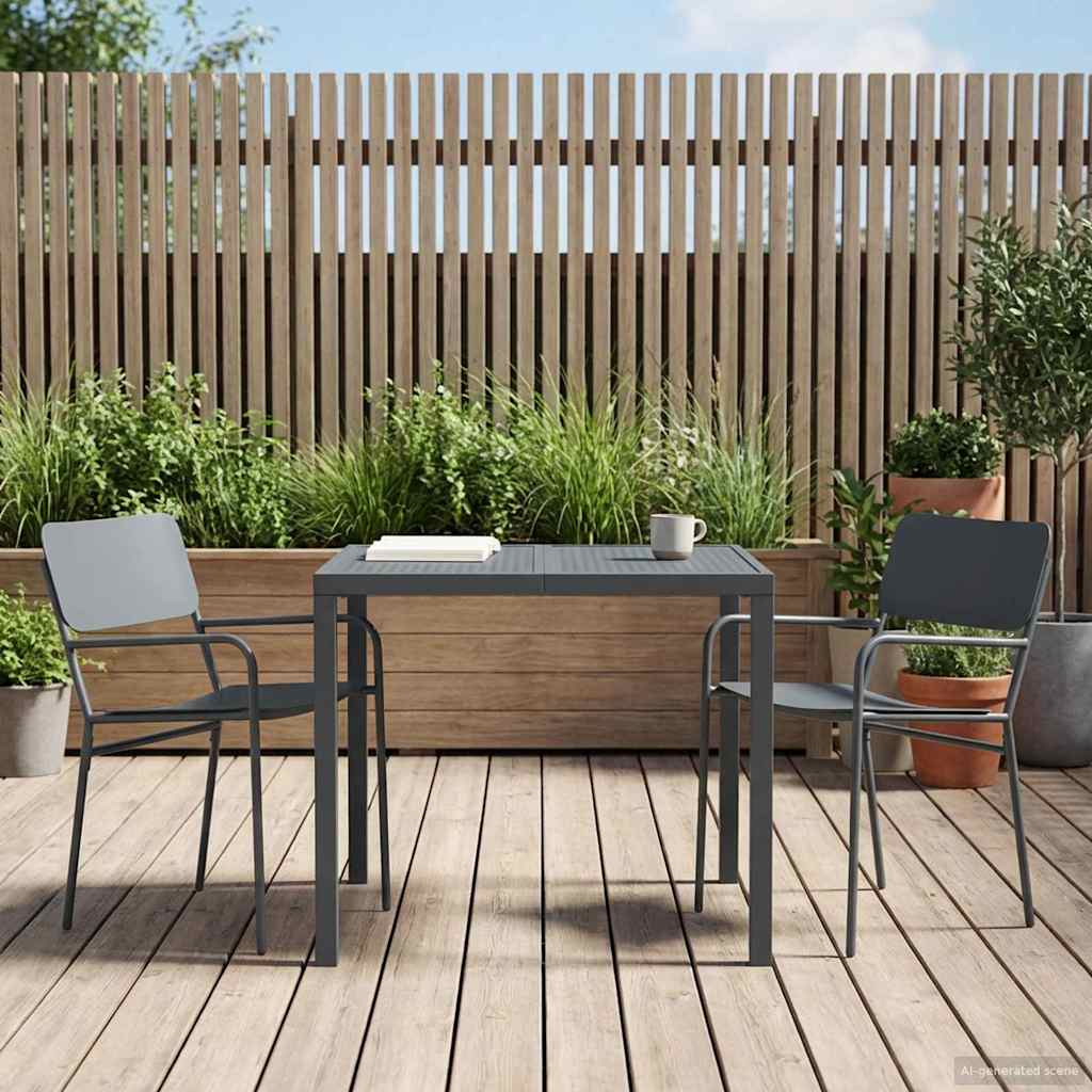 Sada Venkovního Nábytku 3 Ks Antracitová Ocel