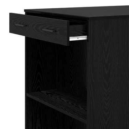 Barový Stůl 102 X 70 X 103,5 Cm Kompozitní Dřevo Černý Dub