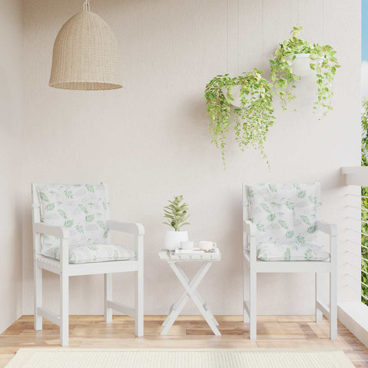 Venkovní Polštář 2 Pcs Textil Jemný Vzor Listů 100 X 50 X 7 Cm