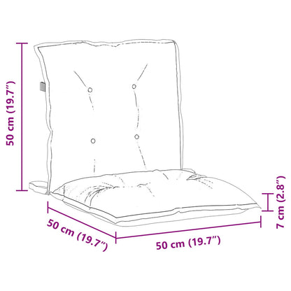 Venkovní Polštář 2 Pcs Textil Jemný Vzor Listů 100 X 50 X 7 Cm