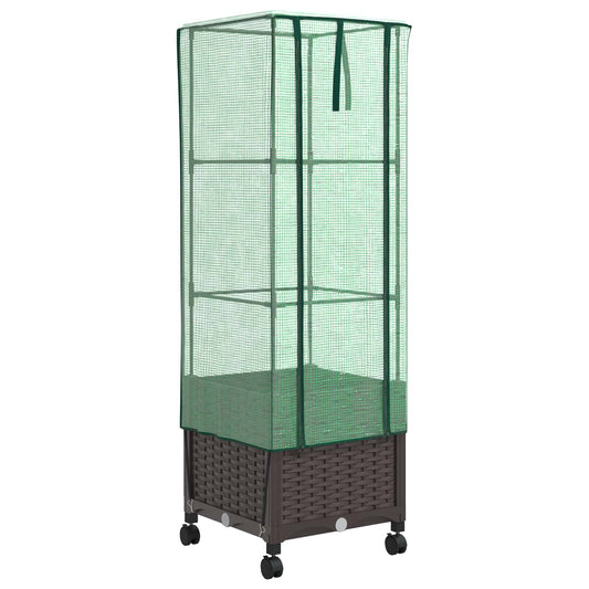 Zahradní Květináč S Krytem Pro Skleníky A Koly Hnědá Pp