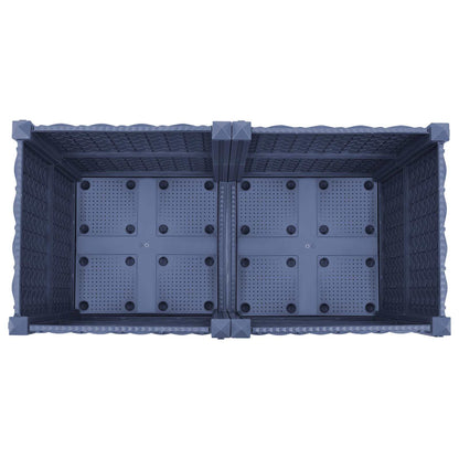 Zahradní Truhlík S Kolečky Modro Šedá 80 X 40 X 48 Cm Pp