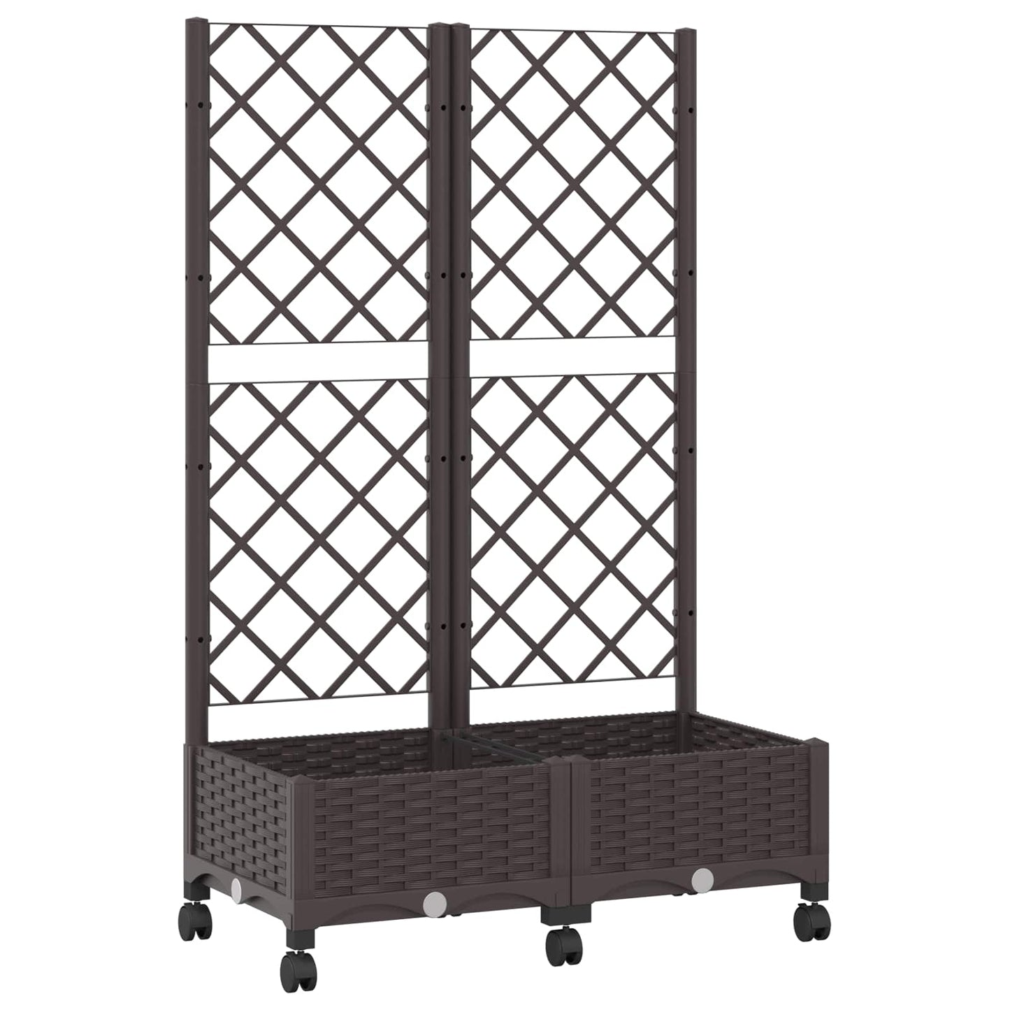 Zahradní Truhlík S Treláží A Koly Hnědá 80 X 40 X 131,5 Cm Pp
