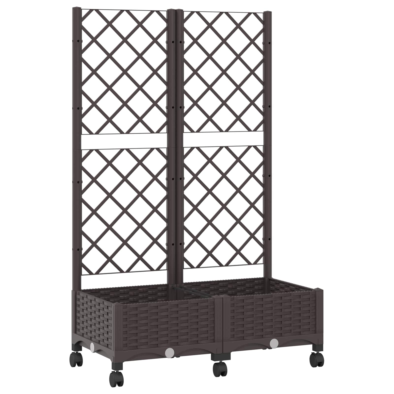 Zahradní Truhlík S Treláží A Koly Hnědá 80 X 40 X 131,5 Cm Pp