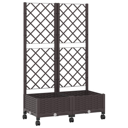 Zahradní Truhlík S Treláží A Koly Hnědá 80 X 40 X 131,5 Cm Pp