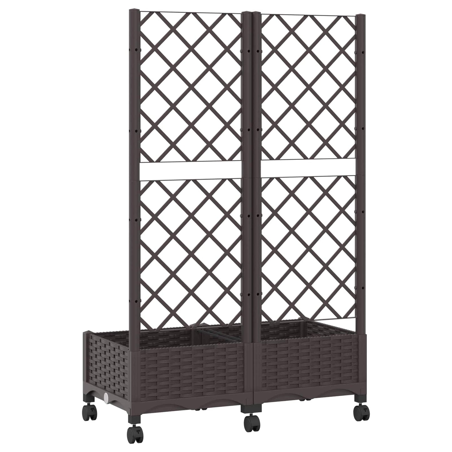Zahradní Truhlík S Treláží A Koly Hnědá 80 X 40 X 131,5 Cm Pp