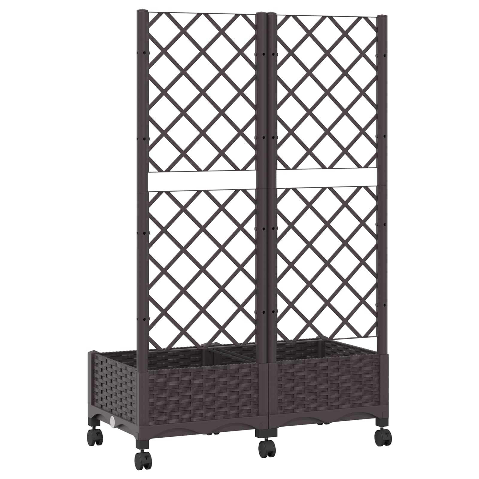 Zahradní Truhlík S Treláží A Koly Hnědá 80 X 40 X 131,5 Cm Pp