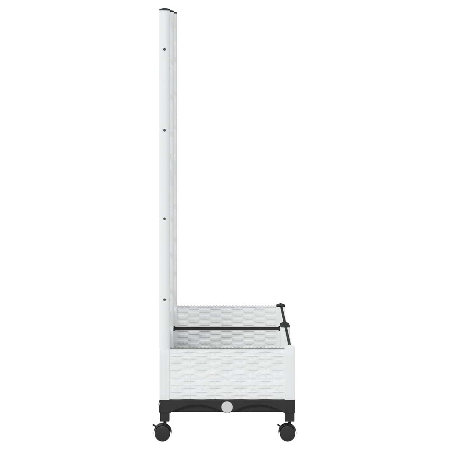 Zahradní Truhlík S Treláží A Koly Bílá 80 X 40 X 131,5 Cm Pp