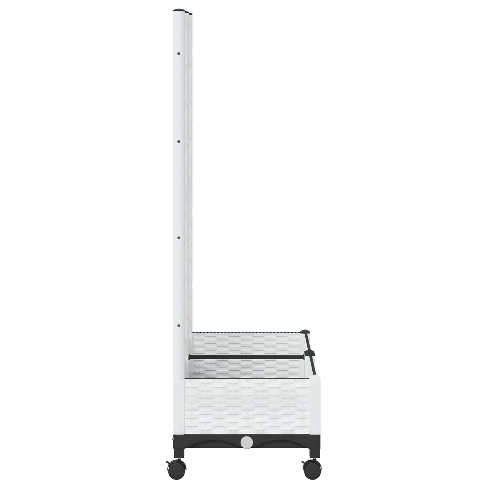 Zahradní Truhlík S Treláží A Koly Bílá 80 X 40 X 131,5 Cm Pp