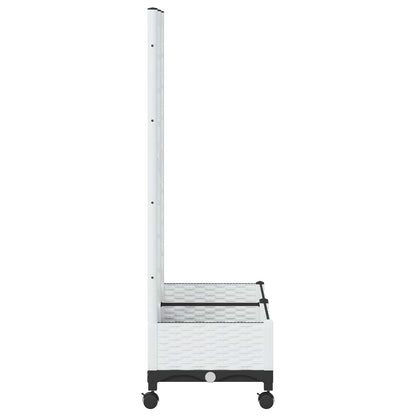 Zahradní Truhlík S Treláží A Koly Bílá 80 X 40 X 131,5 Cm Pp