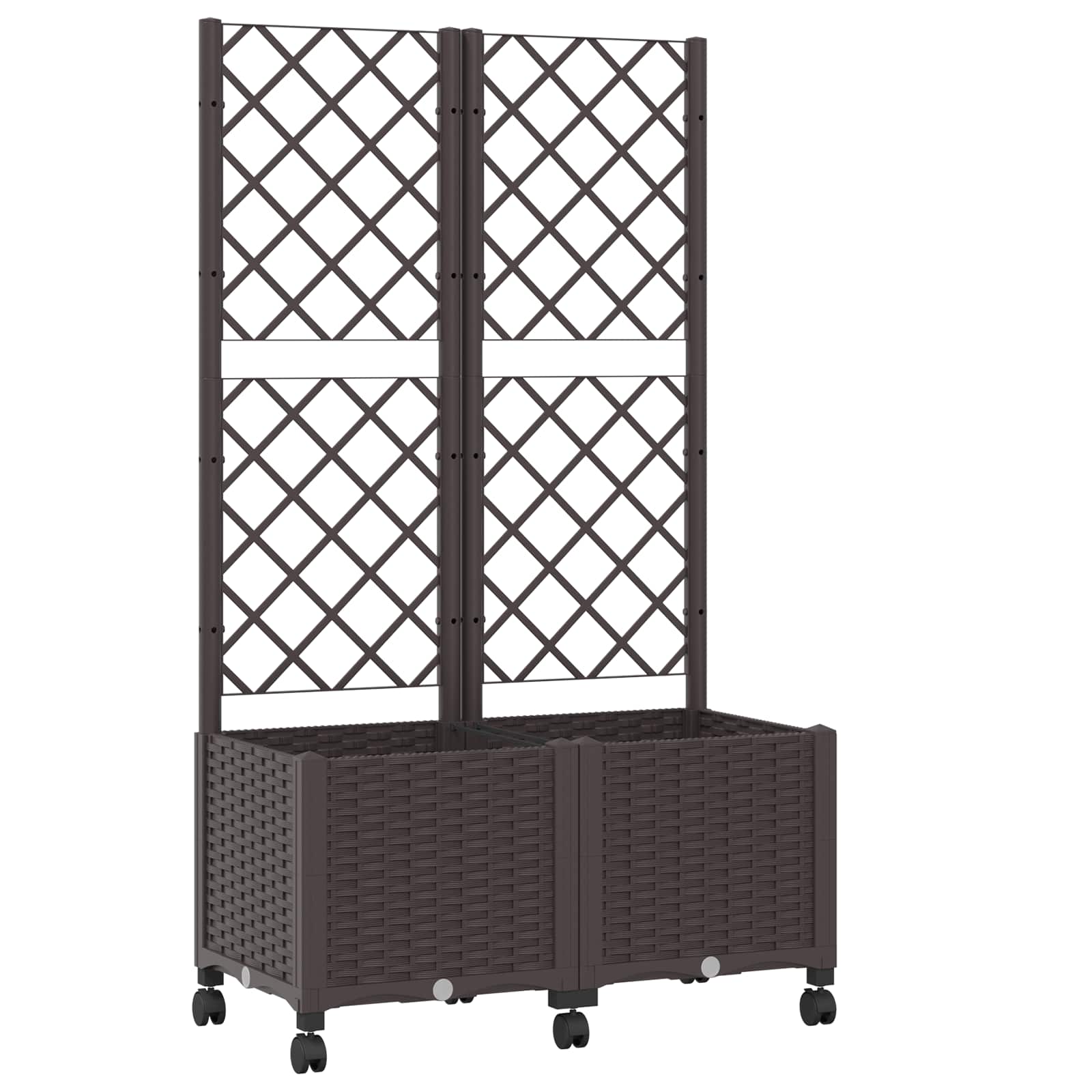 Zahradní Truhlík S Treláží A Koly Hnědá 80 X 40 X 146 Cm Pp