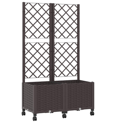 Zahradní Truhlík S Treláží A Koly Hnědá 80 X 40 X 146 Cm Pp