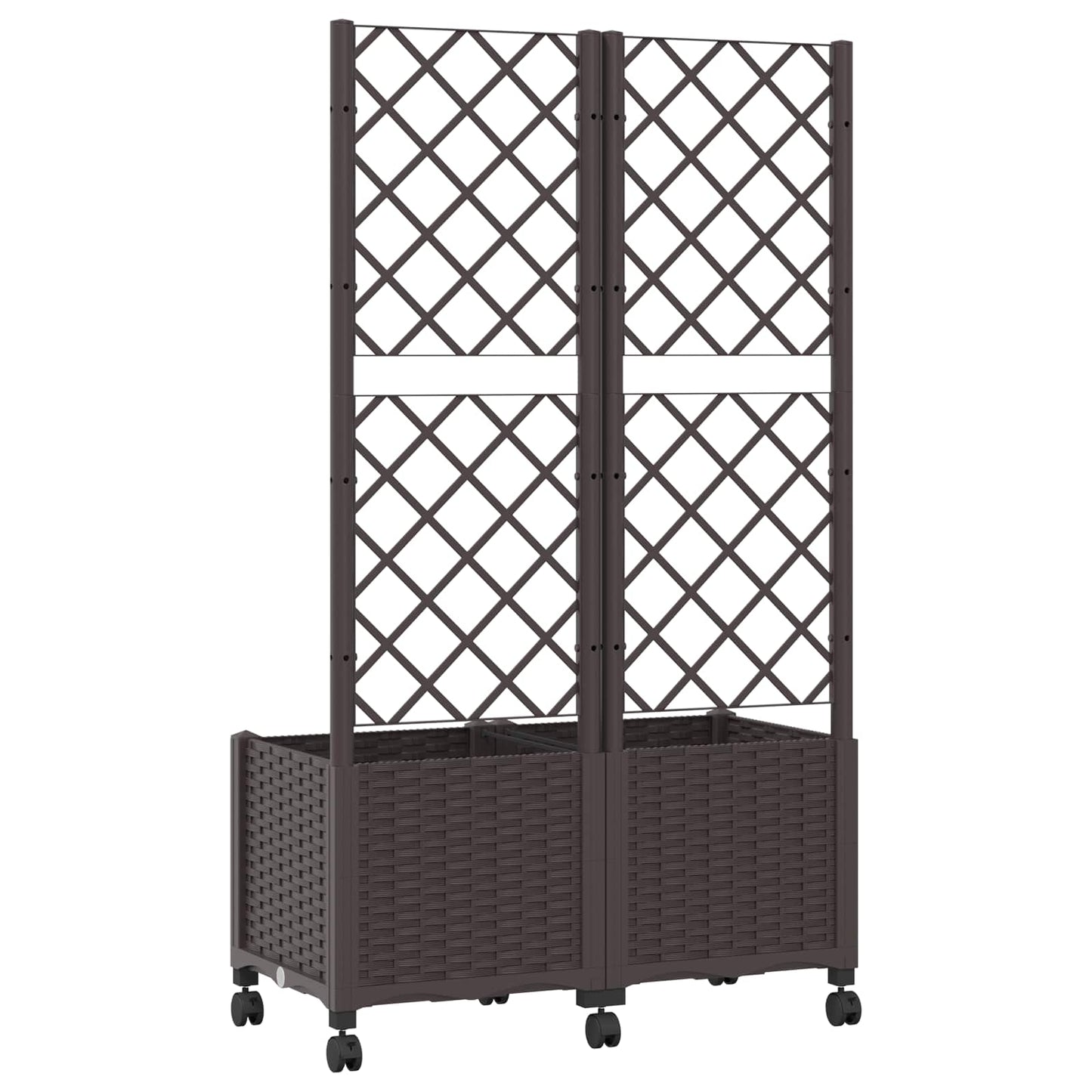 Zahradní Truhlík S Treláží A Koly Hnědá 80 X 40 X 146 Cm Pp