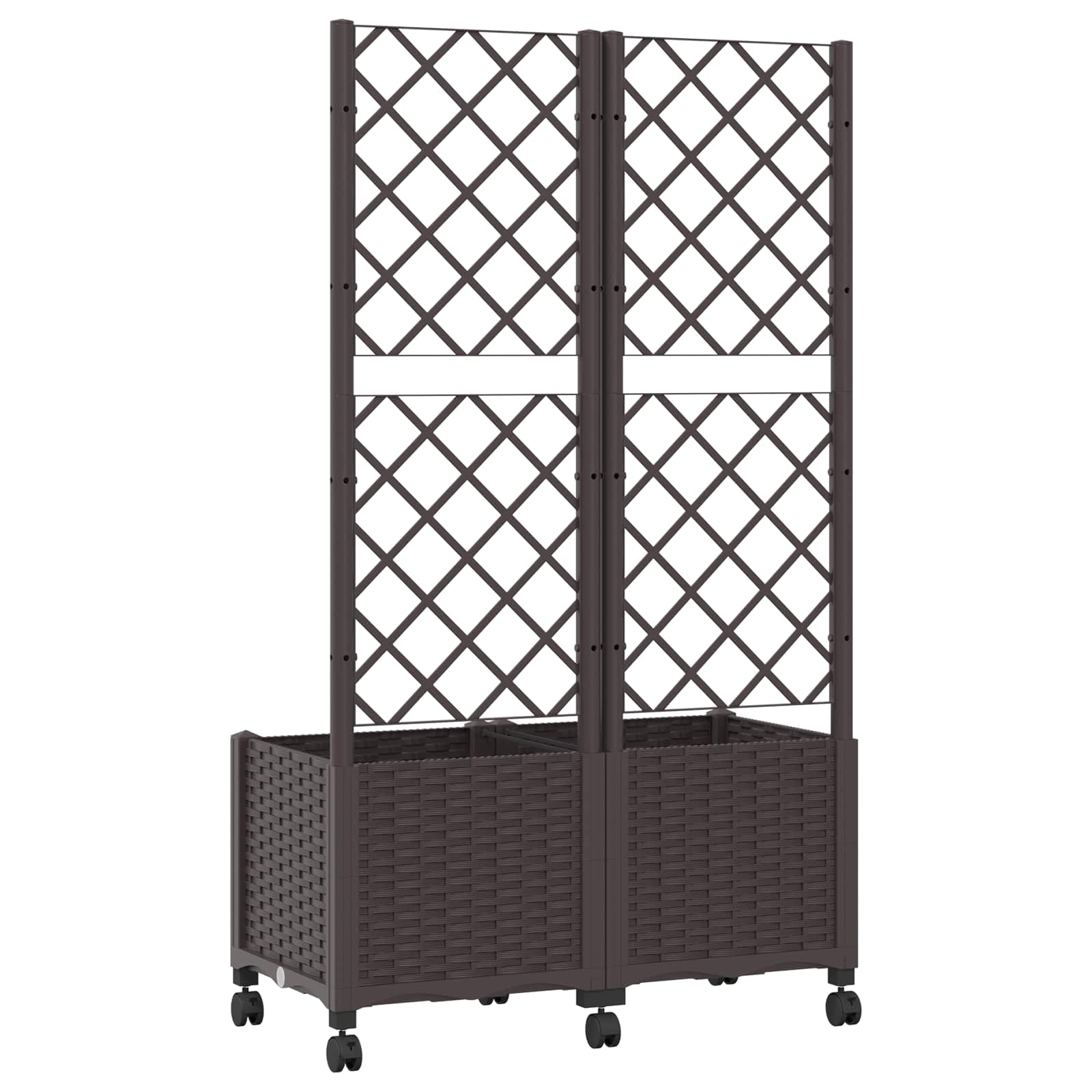 Zahradní Truhlík S Treláží A Koly Hnědá 80 X 40 X 146 Cm Pp