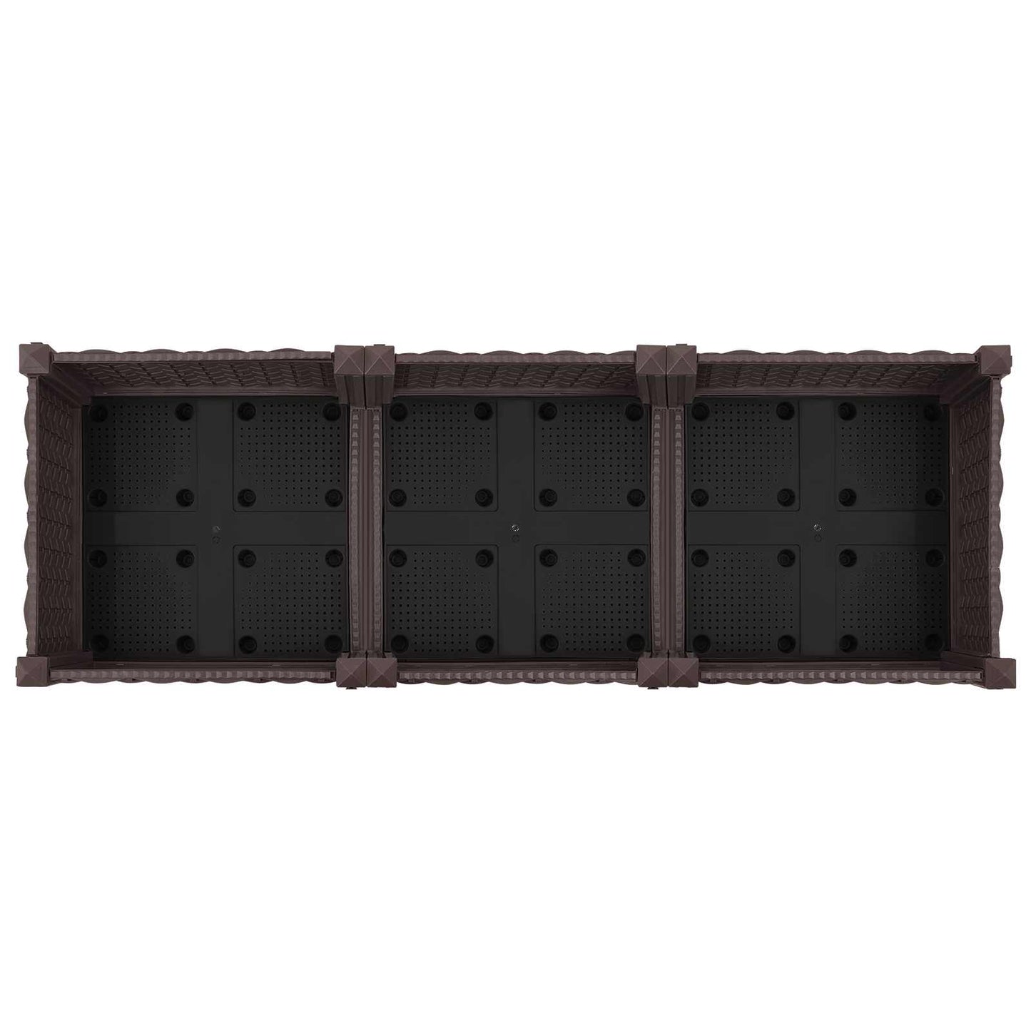 Zahradní Truhlík S Kolečky Hnědá 120 X 40 X 29 Cm Pp