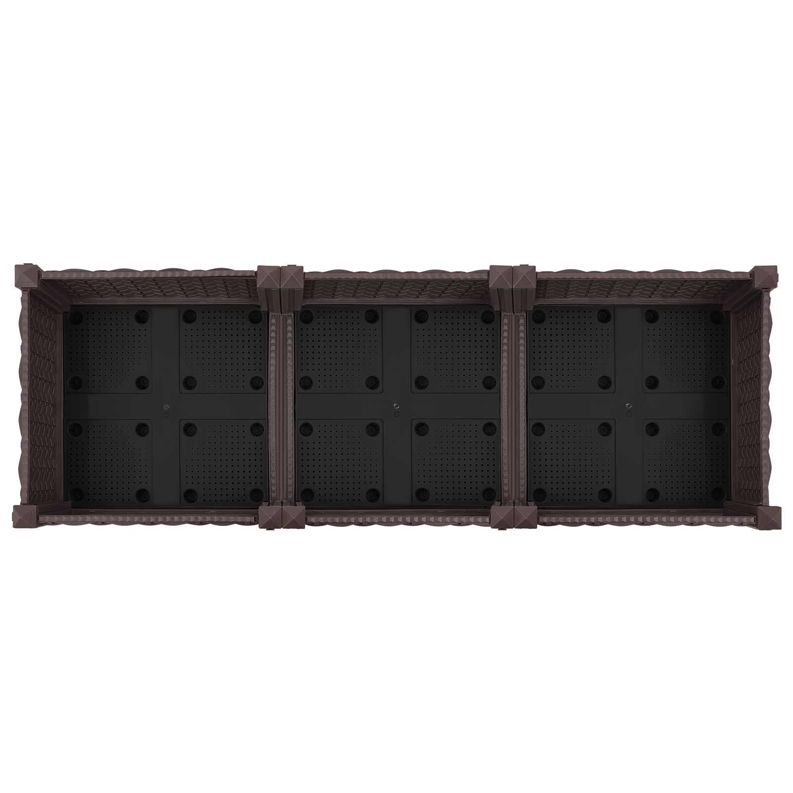 Zahradní Truhlík S Kolečky Hnědá 120 X 40 X 29 Cm Pp