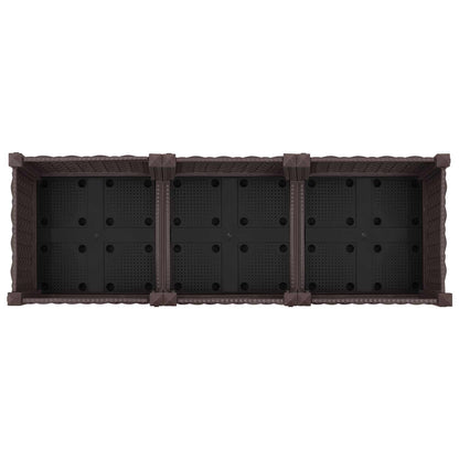 Zahradní Truhlík S Kolečky Hnědá 120 X 40 X 29 Cm Pp