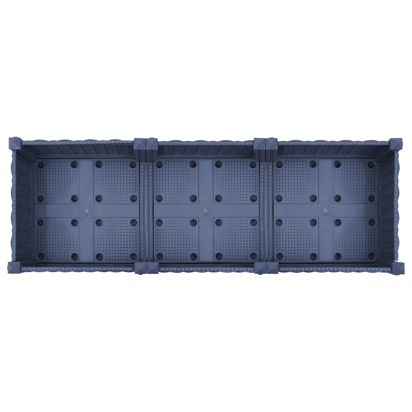 Zahradní Truhlík S Kolečky Modro Šedá 120 X 40 X 33 Cm Pp