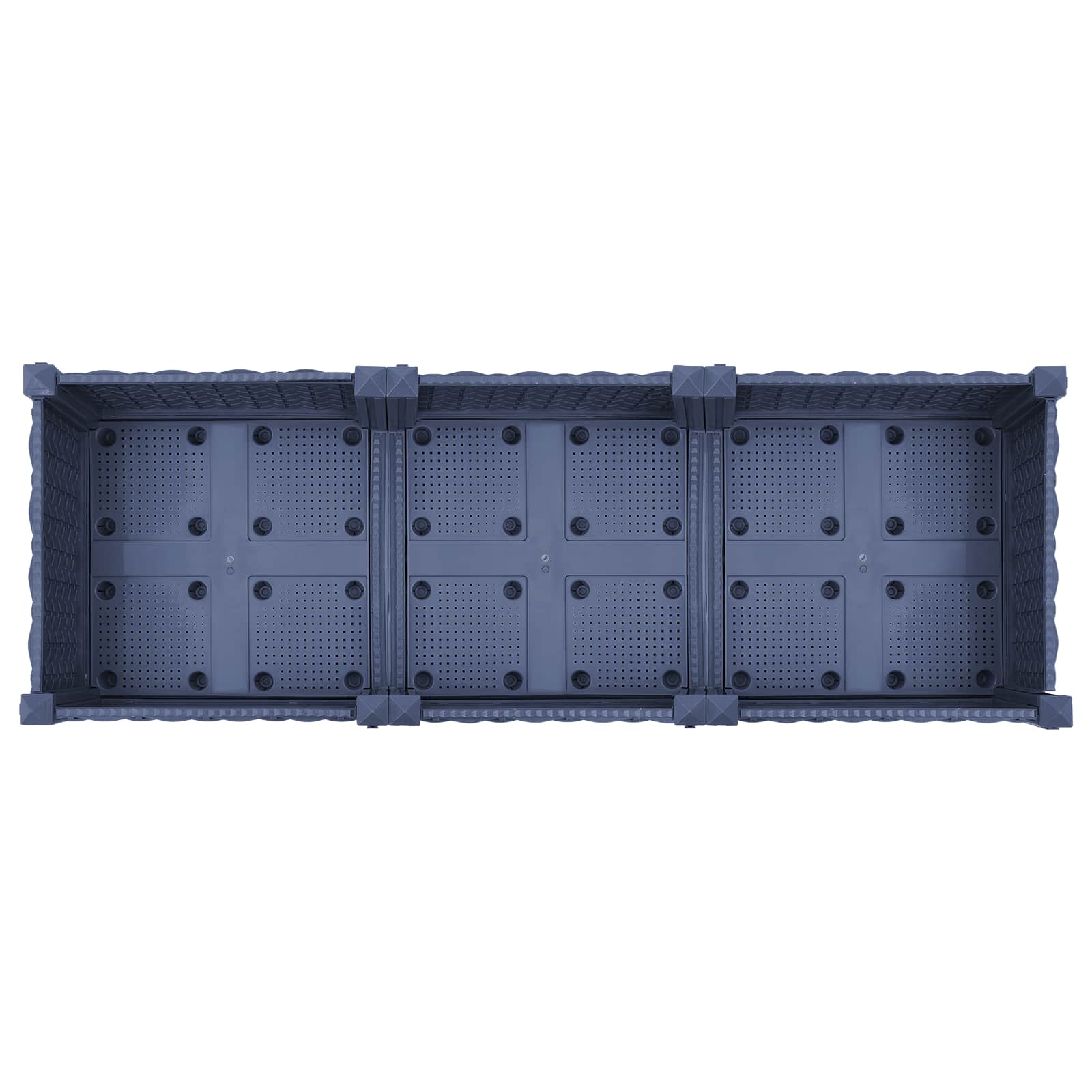 Zahradní Truhlík S Kolečky Modro Šedá 120 X 40 X 33 Cm Pp