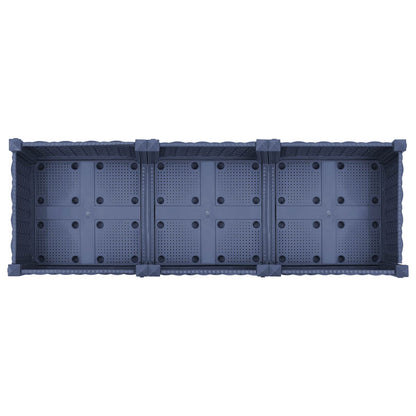 Zahradní Truhlík S Kolečky Modro Šedá 120 X 40 X 33 Cm Pp