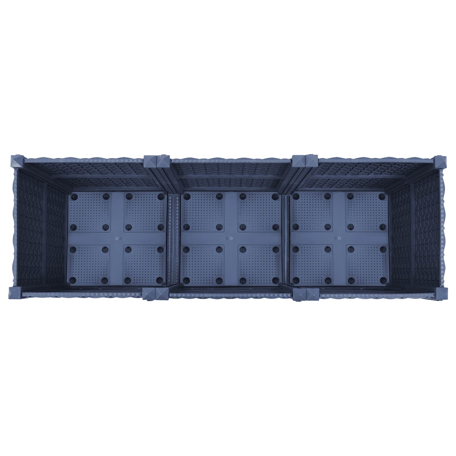 Zahradní Truhlík S Kolečky Modro Šedá 120 X 40 X 48 Cm Pp