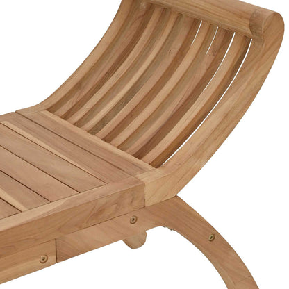 Zahradní Lavice 2 -Seater 126 Cm Pevné Teakové Dřevo Přírodní