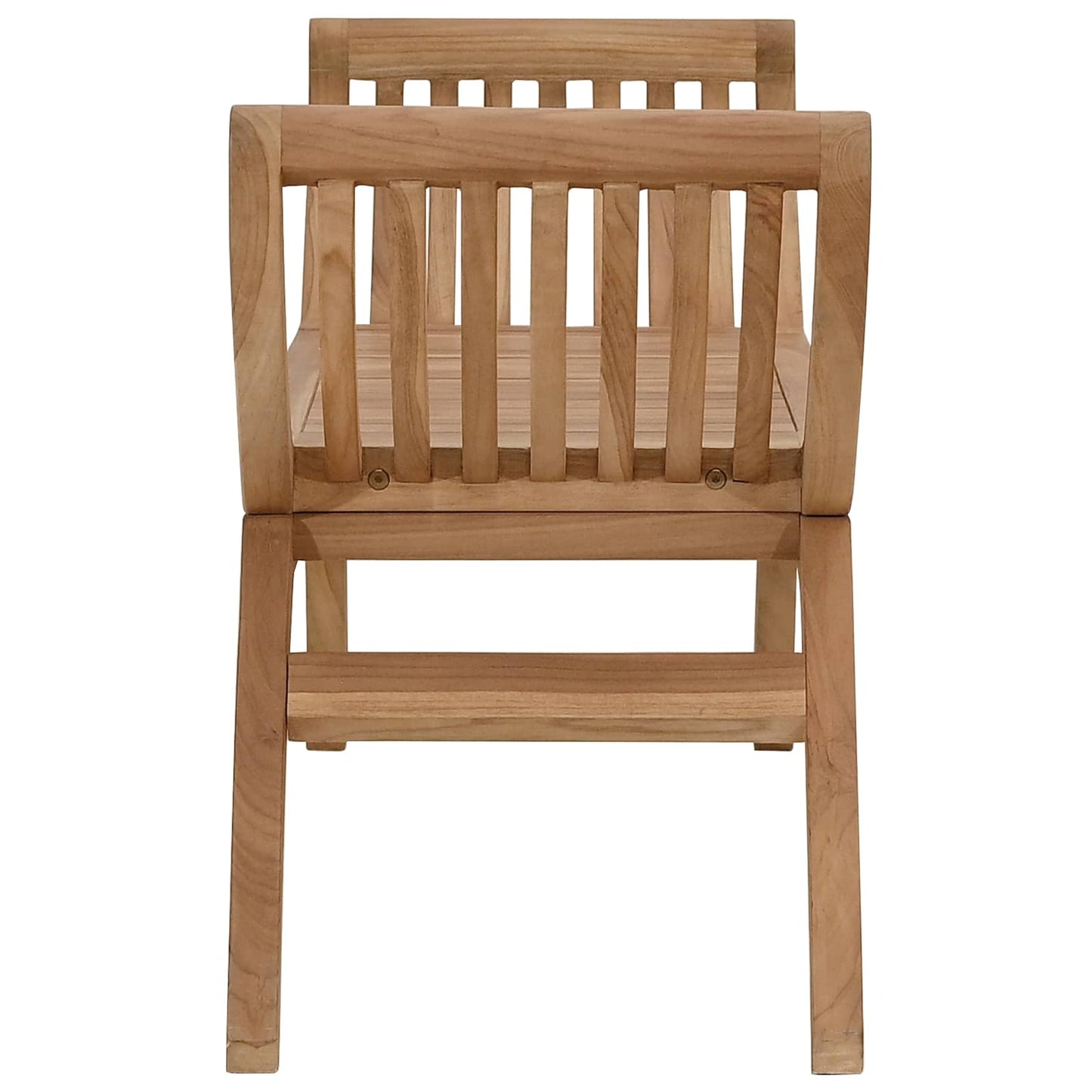 Zahradní Lavice 2 -Seater 126 Cm Pevné Teakové Dřevo Přírodní