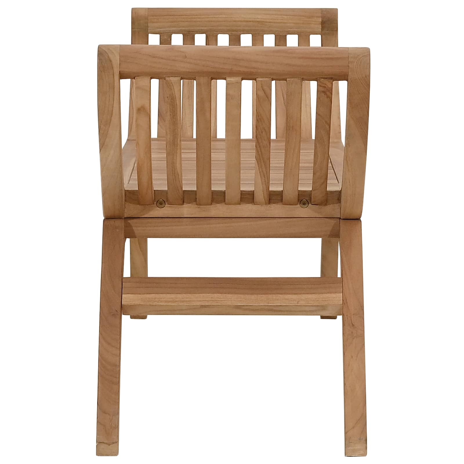 Zahradní Lavice 2 -Seater 126 Cm Pevné Teakové Dřevo Přírodní