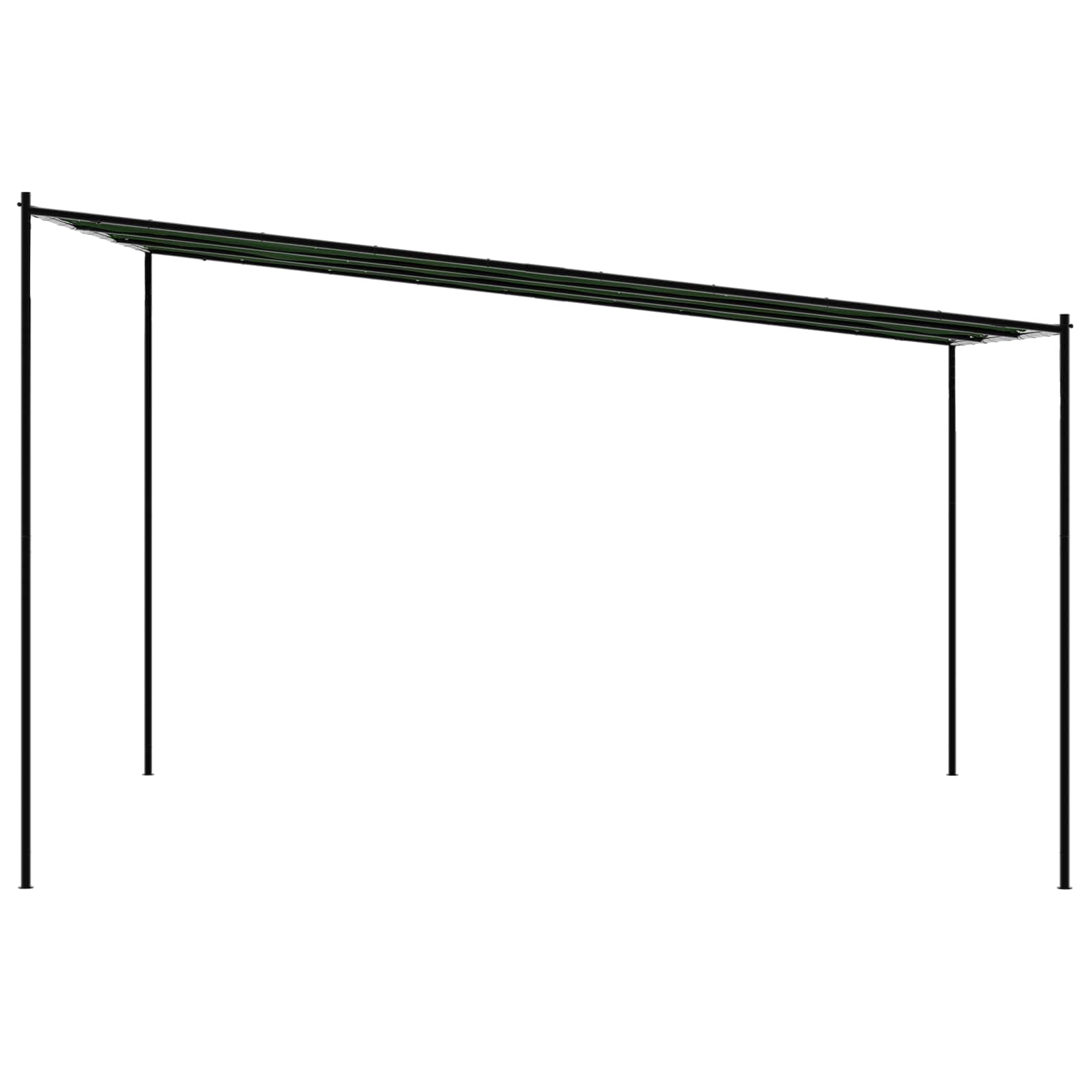 Altán 4 X 3,98 X 2,67 M Zelená Polyester A Ocel