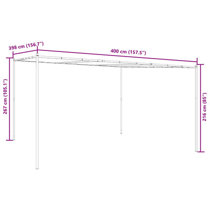 Altán 4 X 3,98 X 2,67 M Zelená Polyester A Ocel