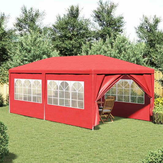 Party Stan 600 X 300 X 255 Cm Červená Pe A Ocel