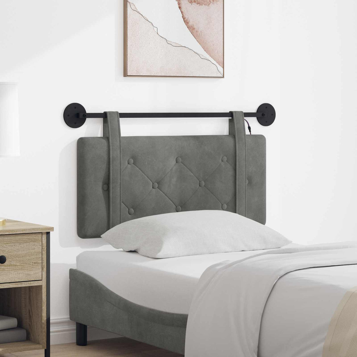 Závěsné Čelo Postele Samet