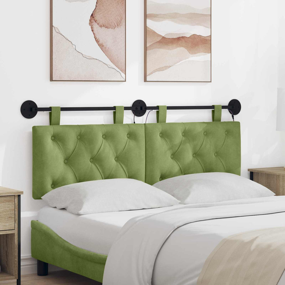 Závěsné Čelo Postele Samet