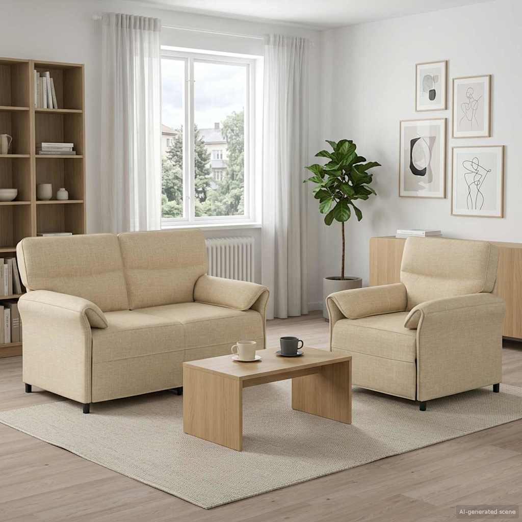 Set Pohovek 2 Ks Textil
