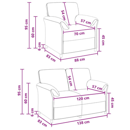 Set Pohovek 2 Ks Samet