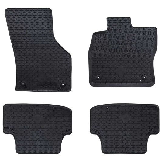 Autokoberec 4 Pcs Černý Vhodné Pro Audi A3 2012-2020 Guma