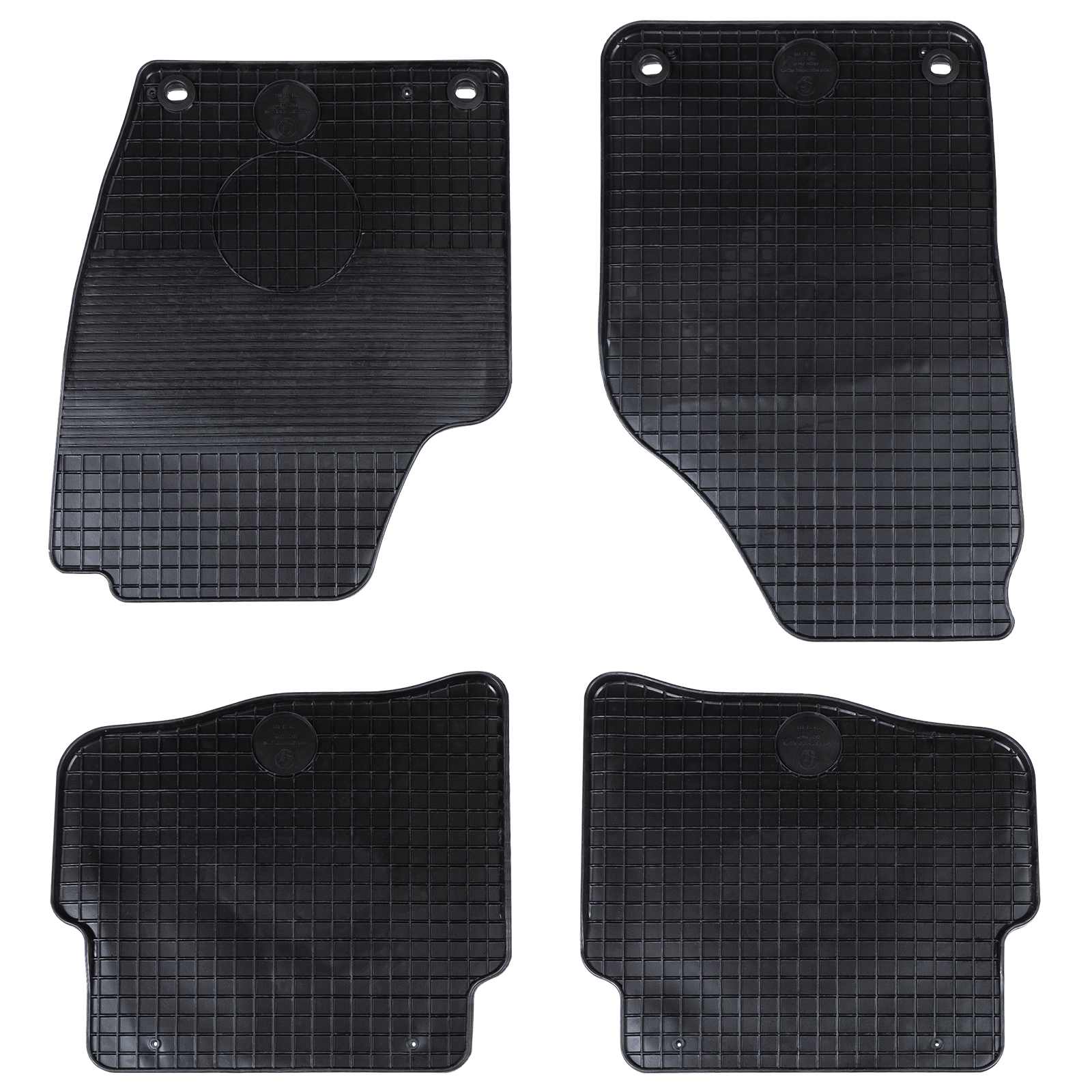 Autokoberec 4 Pcs Černá Vhodné Pro Vw Polo 2001-2009 Ns Guma