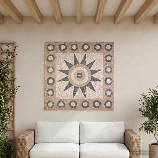 Mozaikové Dlaždice S Květinovým Vzorem Vícebarevný 120 X 120 Cm