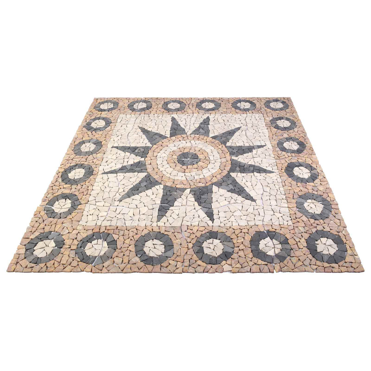 Mozaikové Dlaždice S Květinovým Vzorem Vícebarevný 120 X 120 Cm