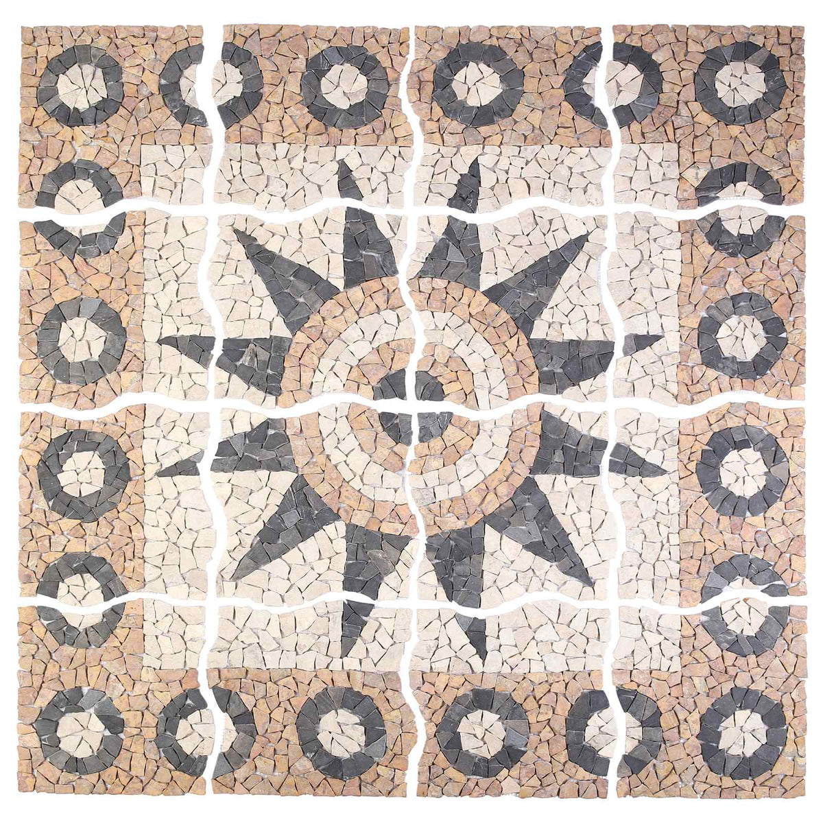 Mozaikové Dlaždice S Květinovým Vzorem Vícebarevný 120 X 120 Cm
