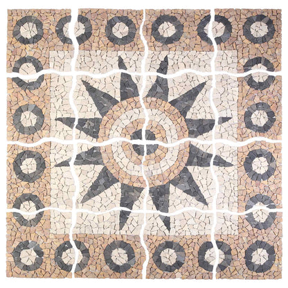 Mozaikové Dlaždice S Květinovým Vzorem Vícebarevný 120 X 120 Cm