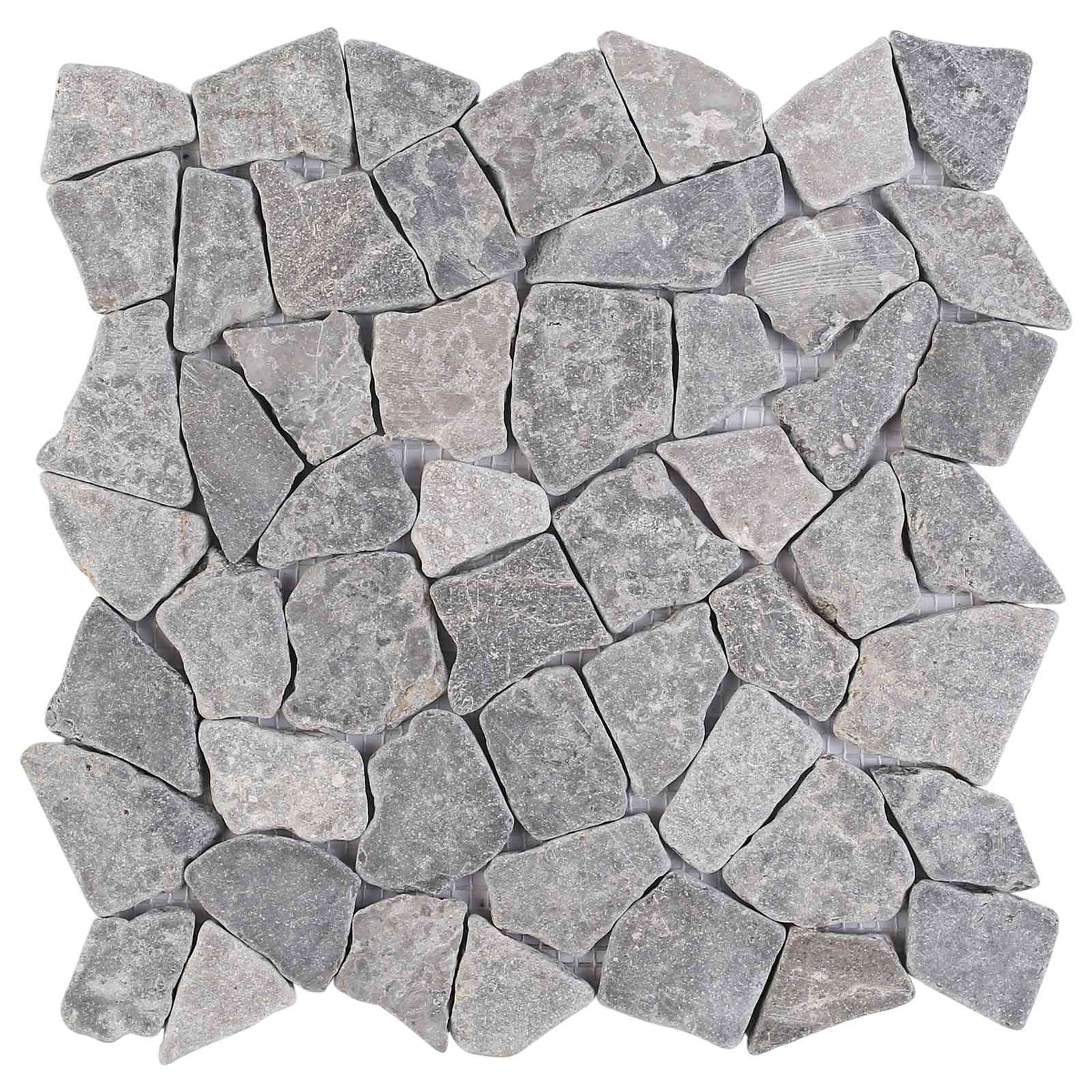 Mozaikové Dlaždice Světle Šedá 30 X 30 Cm Mramor