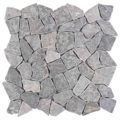 Mozaikové Dlaždice Světle Šedá 30 X 30 Cm Mramor