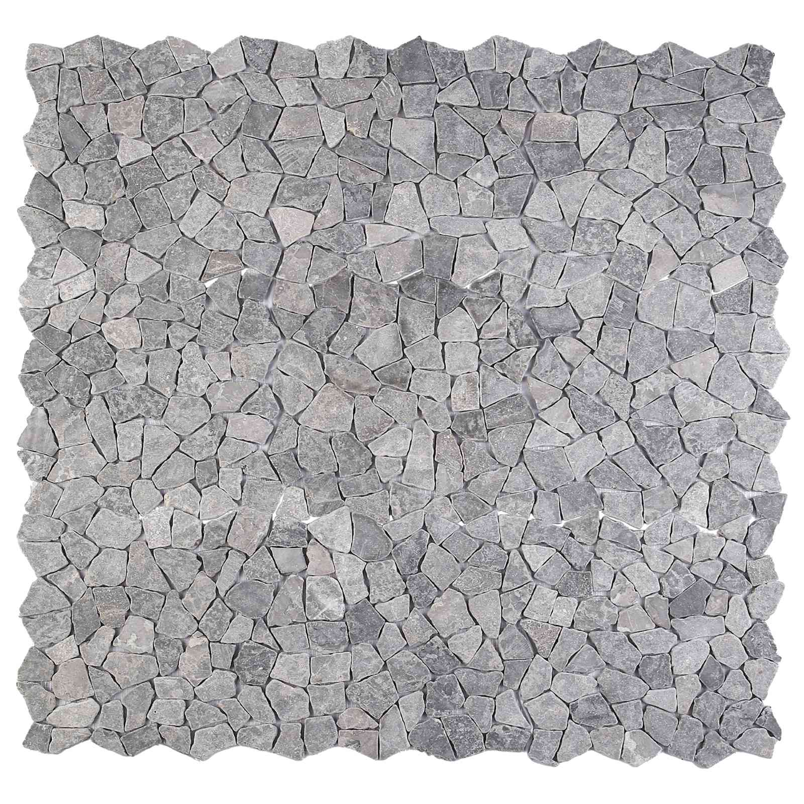 Mozaikové Dlaždice Světle Šedá 30 X 30 Cm Mramor