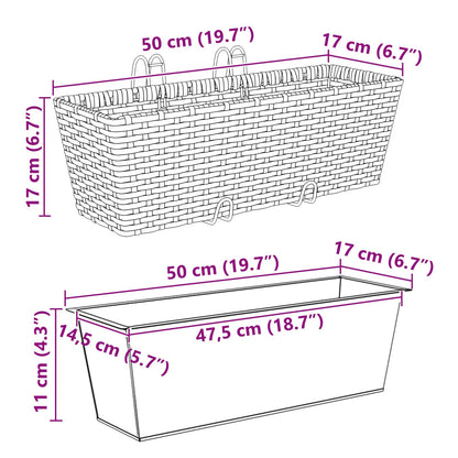 Railing 2 Ks 50 X 17 X 17 Cm Kov