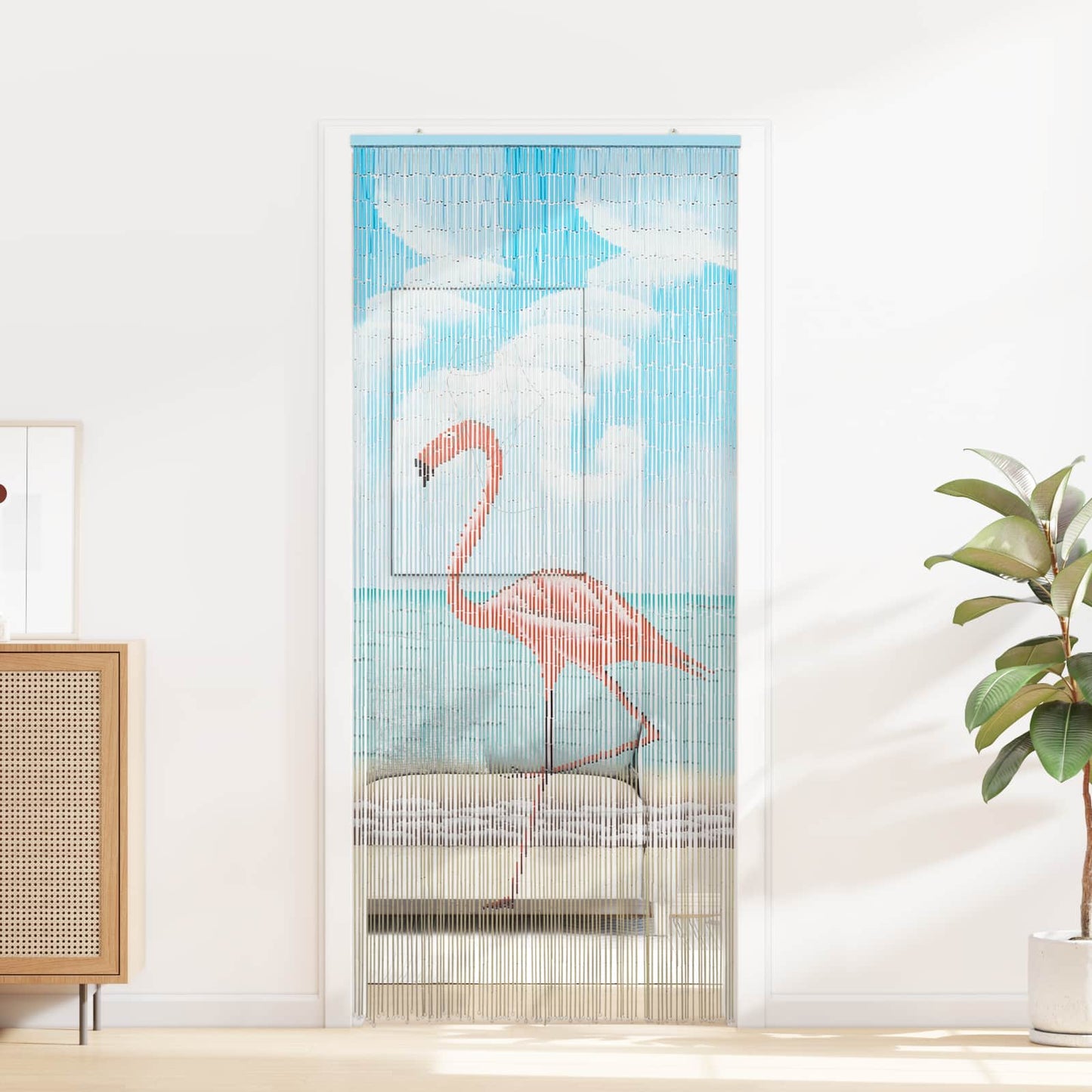 Dveřní Záclona Proti Hmyzu Vícebarevná 200 X 90 Cm Bambus