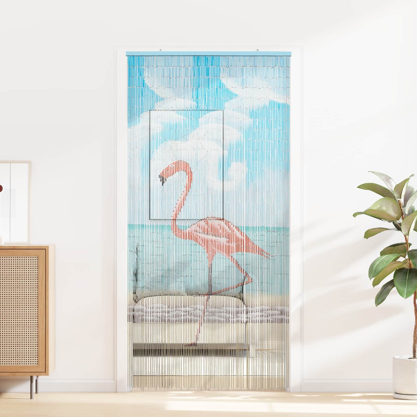 Dveřní Záclona Proti Hmyzu Vícebarevná 200 X 100 Cm Bambus