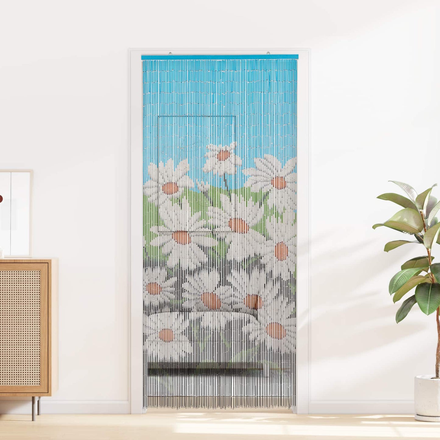 Dveřní Záclona Proti Hmyzu Vícebarevná 200 X 90 Cm Bambus