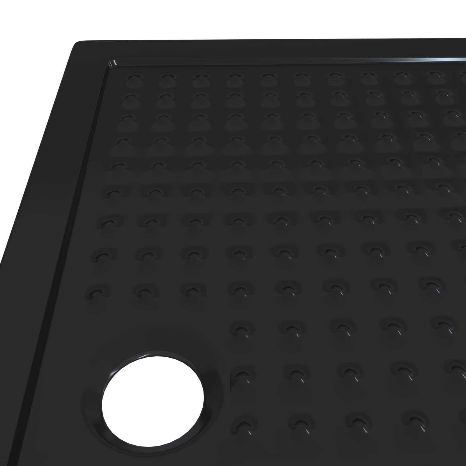 Sprchový Základní Tác S Tečkami 120 X 80 X 4 Cm Abs Černá